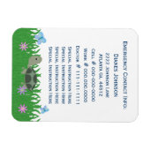 Magnet Flexible Contact d'urgence : Tortue : Aimant Premium (Horizontal)