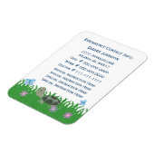 Magnet Flexible Contact d'urgence : Tortue : Aimant Premium (Côté Gauche)