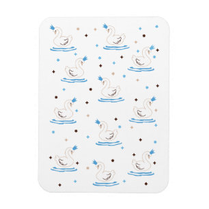 Magnet Flexible Conte de fée du lac Swan enchanté Swan couronné