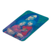 Magnet Flexible Conte de fées de nuit, mère & enfants art journée (Côté Gauche)