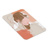 Magnet Flexible Contour peint Portrait féminin (Côté Droit)