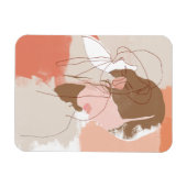 Magnet Flexible Contour peint Portrait féminin (Horizontal)