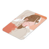 Magnet Flexible Contour peint Portrait féminin (Côté Gauche)