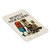 Magnet Flexible Contrôle de jeu rétro drôle de respect pour vos aî (Côté Droit)