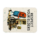 Magnet Flexible Contrôle de jeu rétro drôle de respect pour vos aî (Horizontal)
