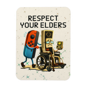 Magnet Flexible Contrôle de jeu rétro drôle de respect pour vos aî