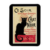 Magnet Flexible Conversation Noir~Chat noir (Vertical)