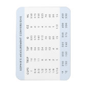 Magnet Flexible Conversion cuisine | Boulon de mesure du poids ble (Vertical)