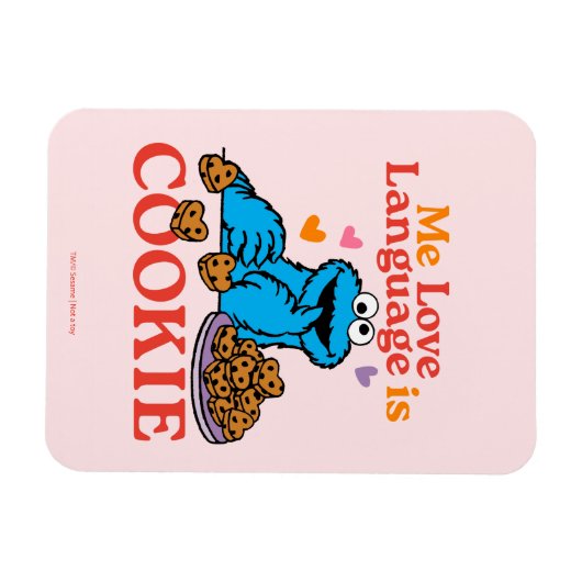Magnet Flexible Cookie Monster | Citation de la Saint Valentin (Horizontal)