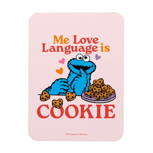 Magnet Flexible Cookie Monster | Citation de la Saint Valentin (Vertical)