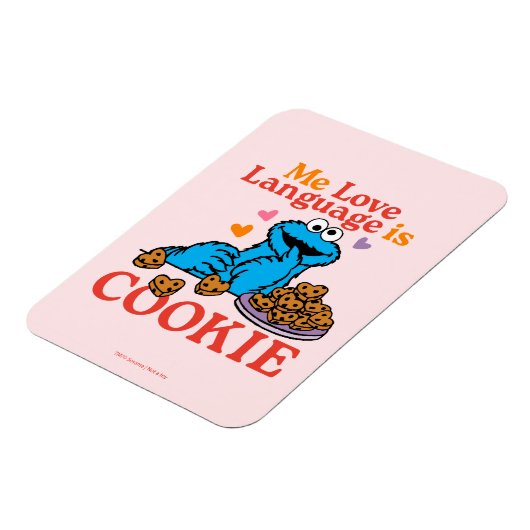 Magnet Flexible Cookie Monster | Citation de la Saint Valentin (Côté Gauche)