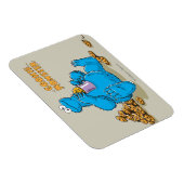 Magnet Flexible Cookie Monster Vintage mange des cookies (Côté Droit)