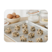 Cookies crus sur plateau à cuisson