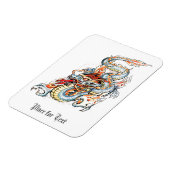 Magnet Flexible Cool brûler un dragon oriental (Côté Gauche)