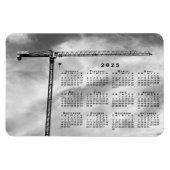 Magnet Flexible Cool Construction Grue Photo Calendrier 2025 (Horizontal)