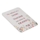 Magnet Flexible Cool Floral Rose Citation de l'enseignant Merci (Côté Droit)