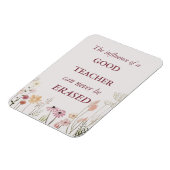Magnet Flexible Cool Floral Rose Citation de l'enseignant Merci (Côté Gauche)