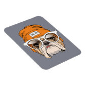 Magnet Flexible Cool Hipster Bulldog (Côté Droit)