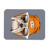 Magnet Flexible Cool Hipster Bulldog (Horizontal)