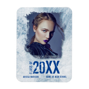 Magnet Flexible Cool Moderne Grunge Photo Blue Grad Faire-part