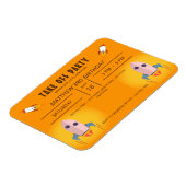 Magnet Flexible Cool Orange Space Ship Décollage Anniversaire Fête (Côté Gauche)