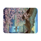 Magnet Flexible Cool oriental japonais Hasui kawase pont (Horizontal)