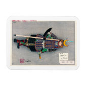 Magnet Flexible Cool oriental japonais Samurai Warrior Yari Spear (Horizontal)