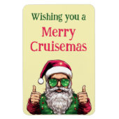Magnet Flexible Cool Père Noël Vous Souhaite De Joyeuses Cruisemas (Vertical)