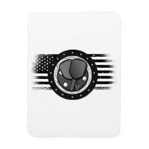 Magnet Flexible Cool Pickleball Sport USA Grunge Flag - Pickleball
