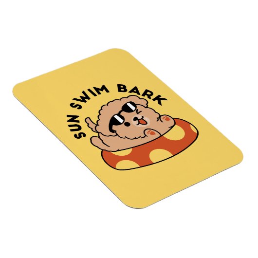 Magnet Flexible Cool Summer Chien Flottant - Jolie Puppy Pool Part (Côté Droit)