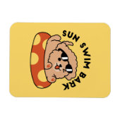 Magnet Flexible Cool Summer Chien Flottant - Jolie Puppy Pool Part (Horizontal)