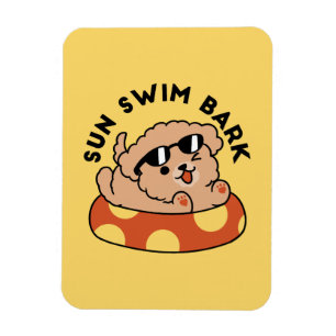 Magnet Flexible Cool Summer Chien Flottant - Jolie Puppy Pool Part