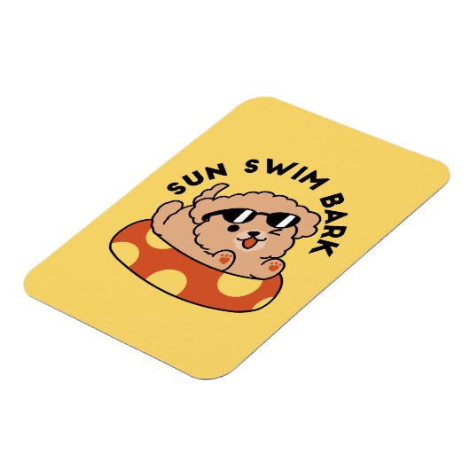 Magnet Flexible Cool Summer Chien Flottant - Jolie Puppy Pool Part (Côté Gauche)