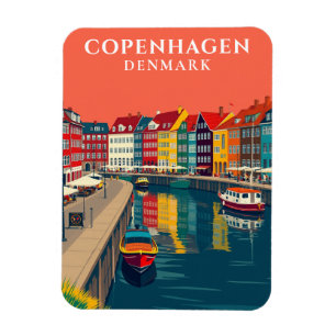 Magnet Flexible Copenhague Danemark Nyhavn Canal Europe Travel