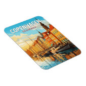 Magnet Flexible Copenhague Danemark Travel Art Vintage (Côté Droit)