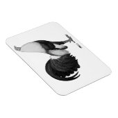 Magnet Flexible Coq de combat gris à ailes de canard (Côté Droit)