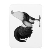 Magnet Flexible Coq de combat gris à ailes de canard (Vertical)