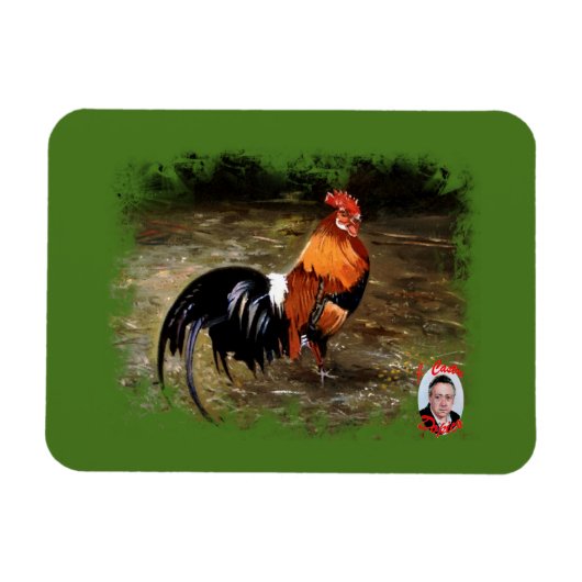Magnet Flexible Coq/Gaulois/Rooster (Horizontal)