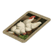 Magnet Flexible Coq & Hen à l'extérieur Hen House avec frontière b (Côté Gauche)