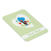 Magnet Flexible Coq portugais avec pois vert clair. (Côté Droit)