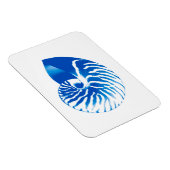 Magnet Flexible Coquille de Nautilus - bleu cobalt et blanc (Côté Droit)