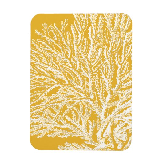 Magnet Flexible Corail jaune et blanc (Vertical)