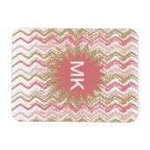 Magnet Flexible Coral Spice Scribble ZigZag Chevron Motif (Horizontal)