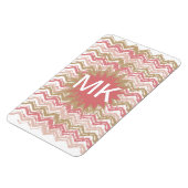 Magnet Flexible Coral Spice Scribble ZigZag Chevron Motif (Côté Gauche)