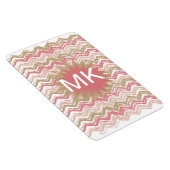 Magnet Flexible Coral Spice Scribble ZigZag Chevron Motif (Côté Droit)
