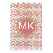 Magnet Flexible Coral Spice Scribble ZigZag Chevron Motif (Vertical)