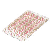 Magnet Flexible Coral Spice Scribble ZigZag Chevron Motif (Côté Gauche)