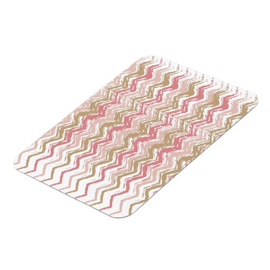 Magnet Flexible Coral Spice Scribble ZigZag Chevron Motif (Côté Gauche)