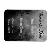 Magnet Flexible Corbeau de Pleine lune gothique personnalisé Enreg (Horizontal)