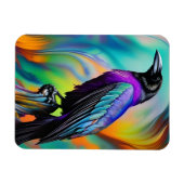 Magnet Flexible Corbeau pourpre, aurores boréales (Horizontal)